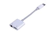 Cabo Adaptador Type-C P2 2 em 1 Áudio e Carregamento Verde - ZJT-TC-3.5-03-S