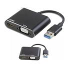 Cabo Adaptador Usb 3.0 Para Hdmi Vga Video Audio 1080p