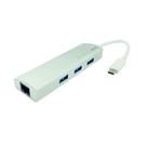 Cabo adaptador usb c macho 3 x usb 3.0 x rj45 fêmea Cabo adaptador usb c macho 3 x usb 3.0 x rj45 fêmea