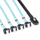 Cabo ADCAUDX mini-SAS para SATA 90 em ângulo reto de 1 m (pacote com 2)