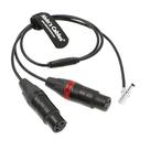 Cabo Alvin's Cables XLR de 3 pinos fêmea para 5 pinos macho em ângulo reto