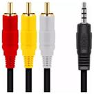 Cabo Áudio Auxiliar P2 X 3rca Tv Box Android Gps Dvd