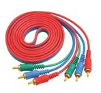 Cabo Áudio E Vídeo Vídeo Componente 3 Rca X 3 Rca 3 Metros Cor Vermelho/Azul/Verde Cabo Áudio E Vídeo Vídeo Componente 3 Rca X 3 Rca 3 Metros Cor Vermelho/Azul/Verde