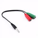 Cabo Audio Estereo P3 Macho x Fone/Microfone Femea, GV Brasi Cabo Audio Estereo P3 Macho x Fone/Microfone Femea, GV Brasi