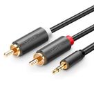 Cabo Áudio Ugreen P2 3.5mm Para 2 Rca Macho 2m Som Estéreo