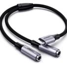 Cabo Áudio Ugreen Usb-c Para 2xp2 Fêmea - Av144 Prata/preto