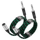 Cabo Augioth XLR macho para microfone canhão 1/4 de 3 pinos, 3 m, pacote com 2 balanças