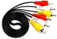 Cabo auxiliar audio e video 3 rca x 3 rca