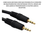 Cabo Auxiliar P2 X P2 1.5 Metros Cabo Áudio Conector Dourado Cabo Auxiliar P2 X P2 1.5 Metros Cabo Áudio Conector Dourado