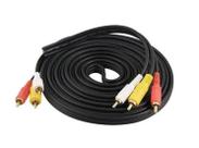 Cabo Av Audio Vídeo 10 Metros 3 X Rca X 3 X Rca
