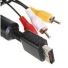 Cabo Av Ps2 Ps3 Audio e Vídeo Rca Compativel Playstation 2 e 3