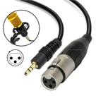 Cabo Balanceado XLR Fêmea P2 Macho Profissional Microfone Condensador Podcast Gravação Mesa de Som