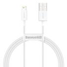 Cabo Baseus Lightning 2.4A 1m Branco, Carregamento Rápido