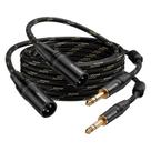 Cabo BEZOKABEL XLR macho para 1/4 polegada (6,35 mm) TRS 25 pés, pacote com 2 Cabo BEZOKABEL XLR macho para 1/4 polegada (6,35 mm) TRS 25 pés, pacote com 2
