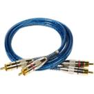 Cabo Blindado 2RCA X 2RCA 1m Azul Storm Cabo Blindado 2RCA X 2RCA 1m Azul Storm