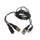 Cabo bnc macho + p4 2,1 + jack j4 cftv 2,1mm 5m kit 5 cabos