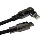Cabo Carregador Celular Smartphone Articulável Jogos Type-C USB-C Articulado Nylon 4mm Grosso 1Metro