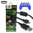Cabo Carregador Controle Micro USB Ps4 V8 Filtro de Linha