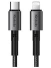 Cabo carregador e dados 36W/3A Tipo C e Lightning PD 1,2M