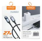 Cabo Carregador Kaidi Kd101cl 27w Visor Led Tipo-c/lightning