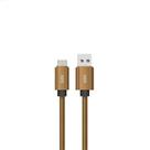Cabo Carregador Micro Usb Em Couro Oex Cc300 1Metro Caramelo