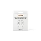 Cabo Carregador Rápido Tipo C para Tipo C 60W 1M KRIDI Turbo Dados Reforçado Alta Velocidade KD-02C