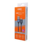 Cabo Carregador Usb E Type C Nylon Trançado Oex 1.5M Cinza