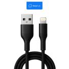 Cabo Carregador USB Lightning Nylon Trançado Reforçado 1m Preto TheoHub