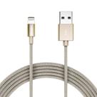 Cabo Carregador Usb Para Lightning Trançado Dourado 2mt 2a