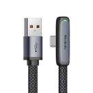 Cabo Carregador Usb Tipo C Em L 90 Com Led 1m Reforçado
