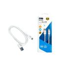 Cabo carregador usb v8/micro 2.4a 1m caus-100m branco proeletronic