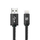 Cabo Carregamento Rápido Turbo Militar 1,5m Lightning Usba Certificado Mfi Homologado Phone / iPad Gshield Cor Preta