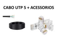 Cabo Cat5 Alarme/Cftv 100Mt 4 Pares C/10 Rj - Premium