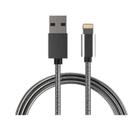 Cabo Celular Lightning 2.4 Preto Gold Ip 6 7 8 X XR Pro Aluminium 1metro