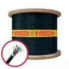 Cabo Cftv 4p Externo Blindado Cat5 Rolo 300m Preto Megatron