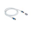 Cabo Coaxial 1 Metro Extensão Macho Femea RG6 95% Malha para Antena de TV