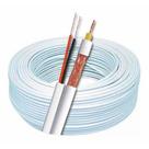 Cabo coaxial 4mm Bipolar 24 AWG Branco 50m Tecpower