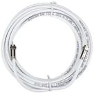 Cabo Coaxial Branco 10 Mts Antena Tv Hd Pronto + 2 Conector