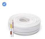 Cabo Coaxial Cftv Flexível 4mm Bipolar 2 Vias 80% Malha 100m