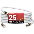 Cabo coaxial energeaster RG6 de 25 pés com conector tipo F