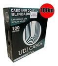 Cabo Coaxial Fio Para Cameras 2x26 Awg Dupla Blindagem 100m - udi cabos Cabo Coaxial Fio Para Cameras 2x26 Awg Dupla Blindagem 100m - udi cabos