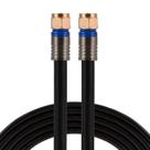 Cabo coaxial GE RG6 100 pés com blindagem quádrupla de 3 GHz tipo F preto