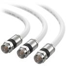Cabo coaxial Matters RG6 Quad Shielded, pacote com 3 m, branco