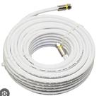 Cabo Coaxial RG59 75 Ohms CFTV Blindado PVC Instalação Externa e Interna Dois Conectores De Compressão