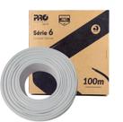 Cabo Coaxial Rg6 para TV Digital e Canal Fechado, 90 malha, Caixa com 100 metros Cabo Grosso Qualidade Proeletronic