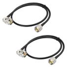 Cabo coaxial Superbat PL-259 UHF macho para macho 60 cm RG58, pacote com 2