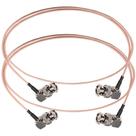 Cabo coaxial TUOLNK BNC RG316 macho de ângulo reto para macho 1m 2pk
