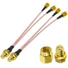 Cabo coaxial TUOLNK SMA fêmea para duplo SMA macho de 15 cm, pacote com 2