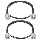 Cabo coaxial XRDS-RF RG58 50 Ohm 0,6 m com PL-259 UHF macho x2