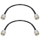 Cabo coaxial XRDS-RF RG58 50 Ohm 30cm com PL-259 UHF macho